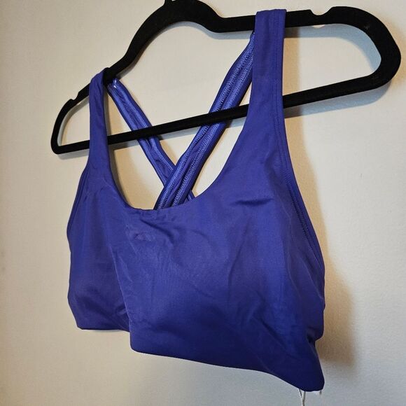 Andie Bathing Suit The Caledonia Top Bikini Lapis Criss Cross Back Neutral Solid - Picture 3 of 12